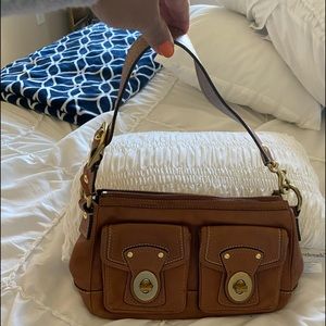 Brown Coach saddle bag